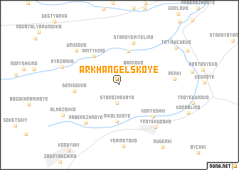 map of Arkhangel\