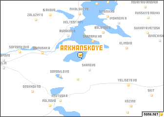 map of Arkhanskoye