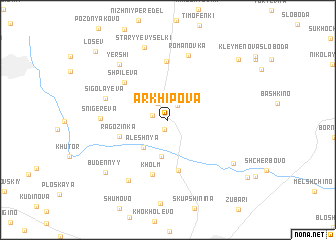 map of Arkhipova