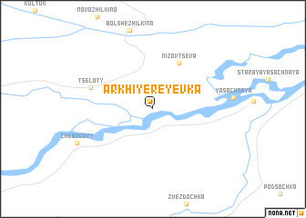 map of Arkhiyereyevka
