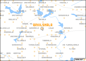 map of Ärkilsmåla