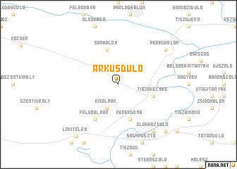 map of Árkusdůlő