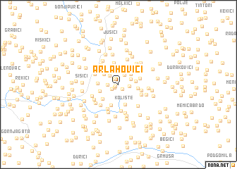 map of Arlahovići