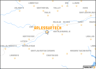 map of Arles-sur-Tech