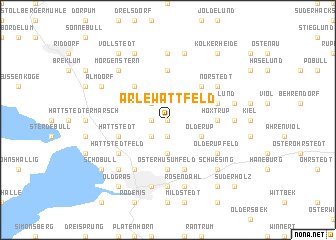 map of Arlewattfeld