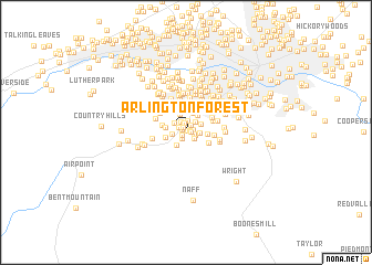map of Arlington Forest