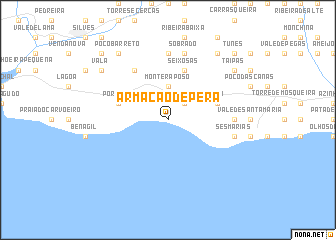 map of Armação de Pêra