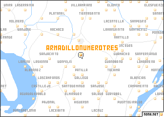 map of Armadillo Número Tres