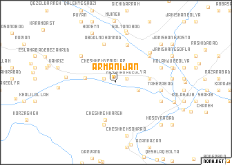 map of Armanī Jān