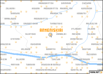 map of Armeniškiai