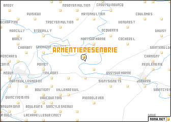 map of Armentières-en-Brie