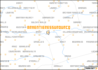 map of Armentières-sur-Ourcq