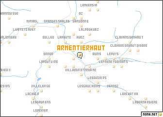 map of Armentier Haut