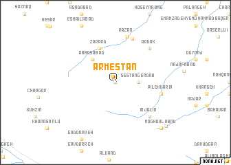 map of Armestān