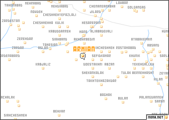 map of Armīān