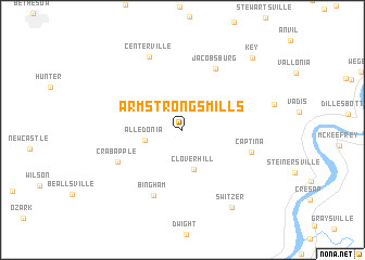 map of Armstrongs Mills