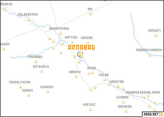 map of Arnābād