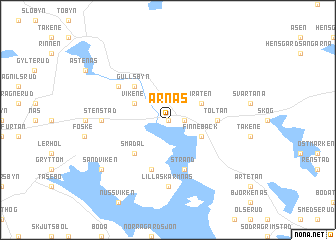 map of Årnäs