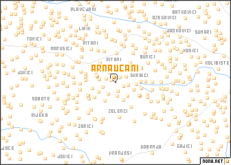 map of Arnaućani