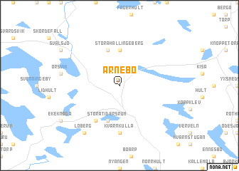 map of Arnebo