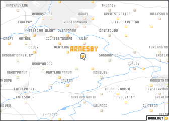 map of Arnesby
