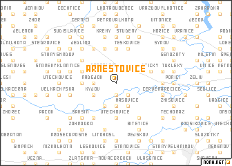 map of Arneštovice