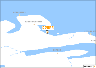 map of Árnes
