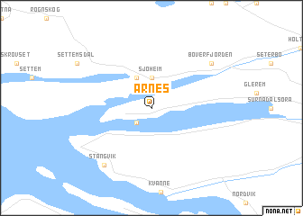 map of Årnes