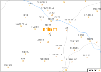 map of Arnett