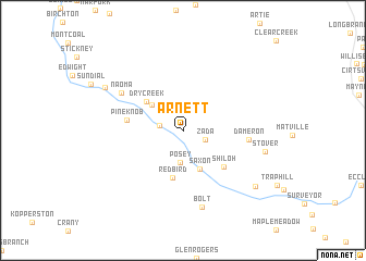 map of Arnett