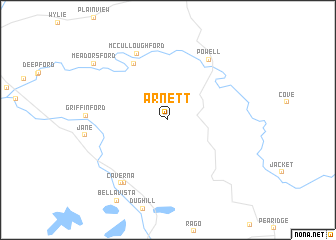 map of Arnett