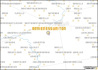 map of Arnières-sur-Iton