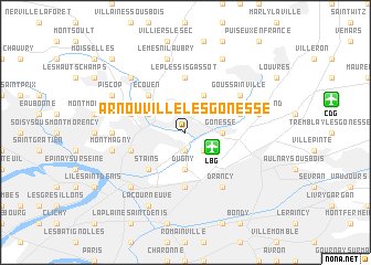 map of Arnouville-lès-Gonesse
