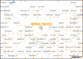 map of Arnultovice