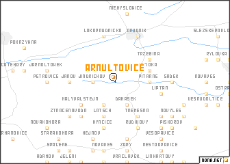 map of Arnultovice