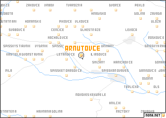 map of Arnutovce