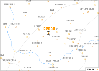 map of Aroda