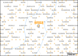 map of Aroge