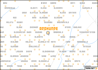 map of Arohunpe