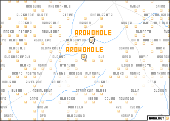 map of Arowomole