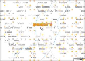map of Arowosaiye