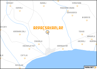 map of Arpaçsakarlar