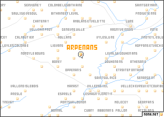 map of Arpenans