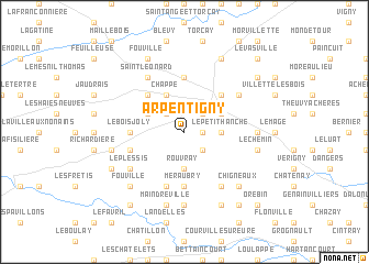 map of Arpentigny