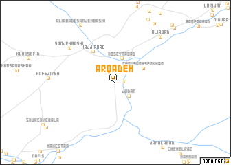 map of Arqadeh