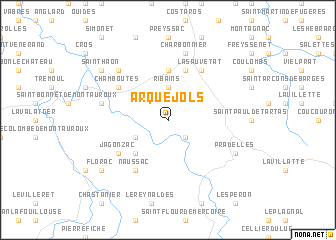 map of Arquejols