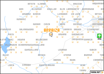 map of Arraiza
