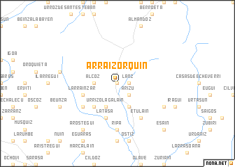 map of Arraiz-Orquín