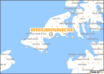 map of Arranja a Vida de Cima