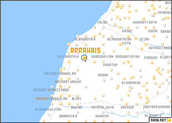 map of Ar Rawāʼis
